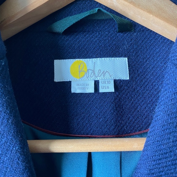 Boden Wool Blend Tailored Coat in Navy 6 - Picture 10 of 10